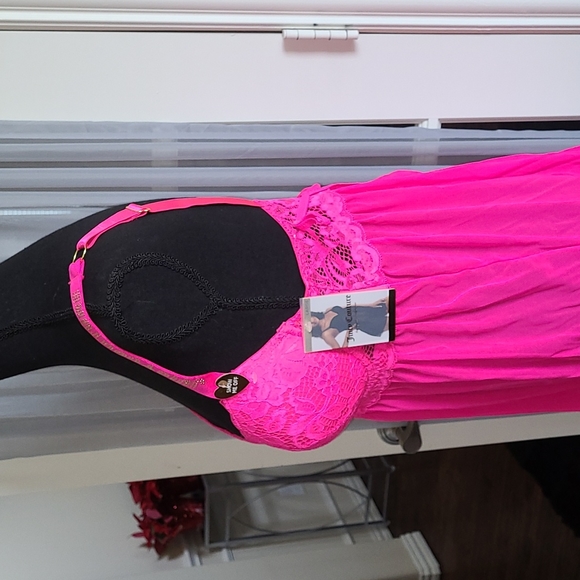 πNWT Juicy Couture 2pc Lace/Mesh Babydoll LingerieπSize Large - Picture 5 of 11